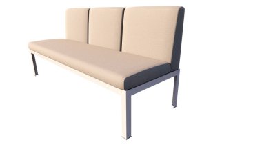 Beyaz arka planda izole kanepe. Kırpma yolu dahil.