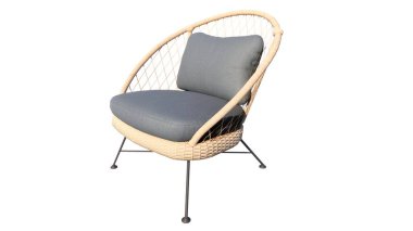 Beyaz arka planda modern bir sandalyenin 3 boyutlu canlandırması