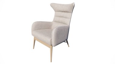 Beyaz arka planda modern sandalye, izole edilmiş