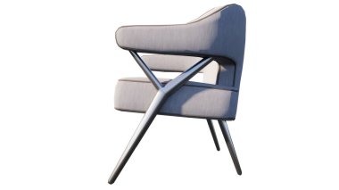 Beyaz üzerine izole edilmiş sandalye