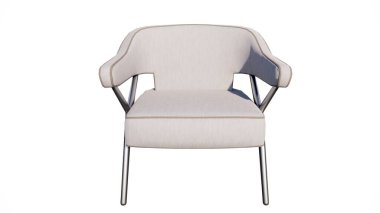 Beyaz arkaplanda izole edilmiş sandalye