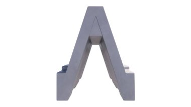 Metal alfabe. 3d oluşturma