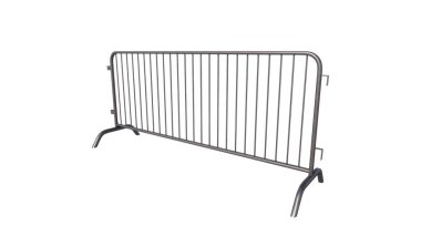 Metal kapı beyaz arkaplanda izole edildi