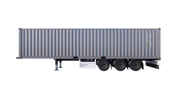 beyaz arkaplanda karavanı olan modern römork