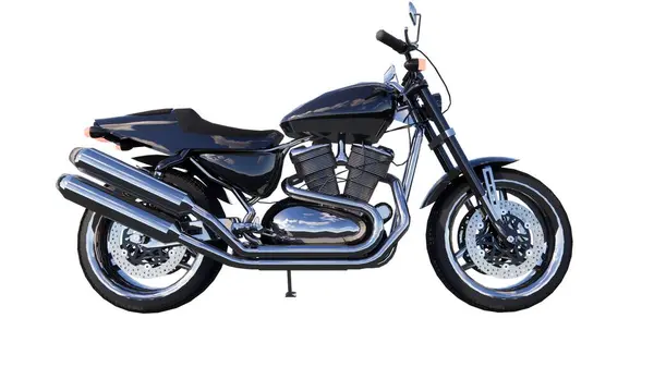 Motosiklet beyaz arkaplanda izole edildi