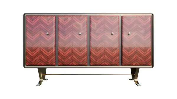 Beyaz arka planda izole edilmiş modern ahşap çekmeceler.