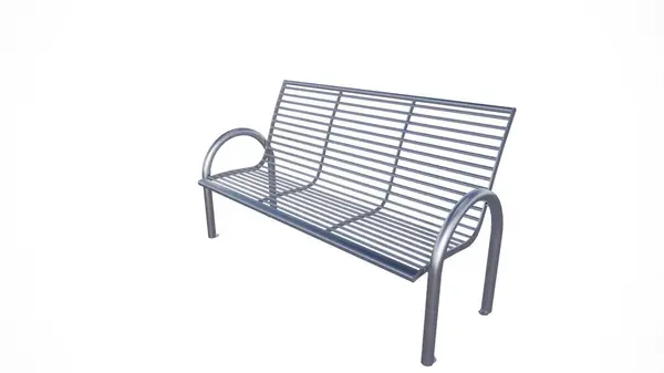 Metal sandalye beyaz arkaplanda izole