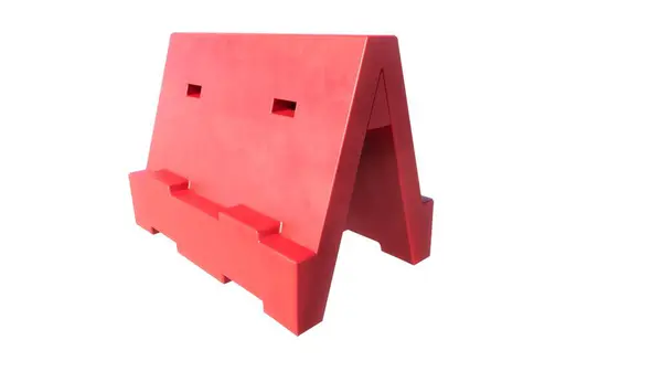 Beyaz arkaplanda kırmızı tahta küp