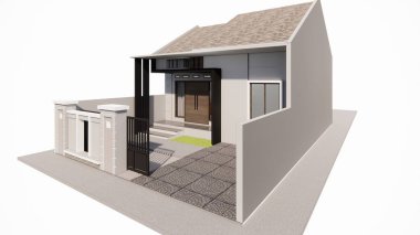 3 boyutlu görselleştirmeli modern ev