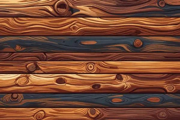 Ahşap arka plan. Gerçekçi tahta, vektör illüstrasyonunu oluşturur.