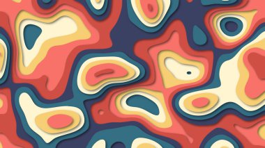 3D soyut kağıt sanat tarzı, iş sunumları için tasarım tasarımı, el ilanları, posterler, baskı, kartlar, broşür kapağı. Kağıt çok renkli arkaplanı keser. Tasarım için soyut gerçekçi kağıt kesim dekorasyonu.