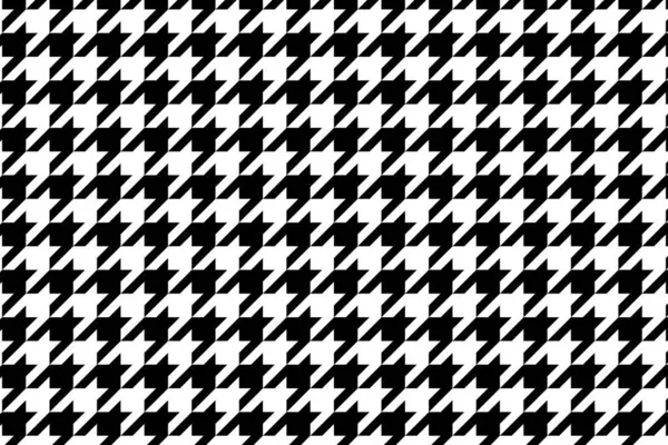 Siyah ve beyaz düz houndstooth model vektör arka plan. Kumaş ya da tekstil izleri için diş ekoseli kumaşı..