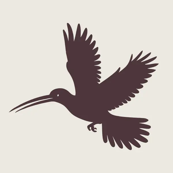 Bej arka planda uçan aynalı siluet