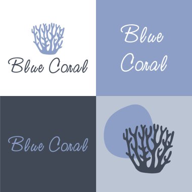 Soyut mercan simgesi simgesi