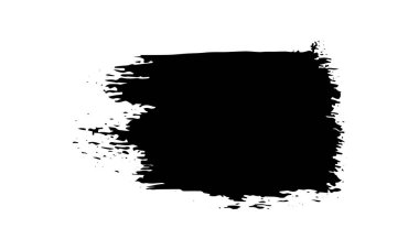 Boya fırçası. Siyah mürekkep grunge fırça darbesi. Boya fırçası. Grunge tasarım elemanı. Boyalı mürekkep şeridi. Yaratıcı izole bölge. Mürekkep lekesi soyut şekil lekesi