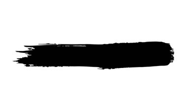 Boya fırçası. Siyah mürekkep grunge fırça darbesi. Boya fırçası. Grunge tasarım elemanı. Boyalı mürekkep şeridi. Yaratıcı izole bölge. Mürekkep lekesi soyut şekil lekesi