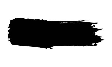Boya fırçası. Siyah mürekkep grunge fırça darbesi. Boya fırçası. Grunge tasarım elemanı. Boyalı mürekkep şeridi. Yaratıcı izole bölge. Mürekkep lekesi soyut şekil lekesi