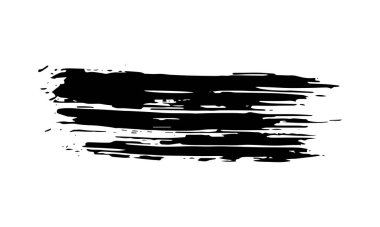 Boya fırçası. Siyah mürekkep grunge fırça darbesi. Boya fırçası. Grunge tasarım elemanı. Boyalı mürekkep şeridi. Yaratıcı izole bölge. Mürekkep lekesi soyut şekil lekesi