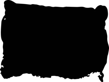 Vektör boyası koyu fırça darbesi, elle çizilmiş kalın grunge dikdörtgen şekli. Sketchy kalın yatay çizgi. Siyah mürekkep fırçası darbesi ve pankart. Grunge işaretleyici altı çizili