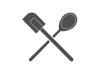 Baker logosu, mutfak aletleri tasarımı, vektör, şeffaf arkaplanda izole