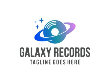 yaratıcı disk ve gökada halka logosu, vektör, şeffaf arkaplan üzerinde izole