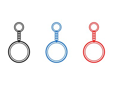 Anahtar zinciri logosu tasarımı, boş, vektör, şeffaf arkaplanda izole