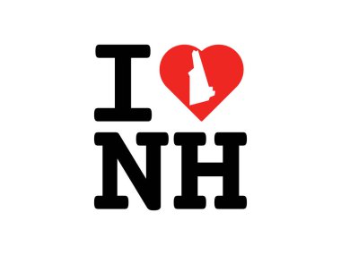 New Hampshire tasarımı, vektör çizimi, şeffaf arka planda izole edilmiş.