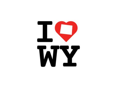 Wyoming tasarımı, vektör çizimi, şeffaf arkaplanda izole edilmiş.