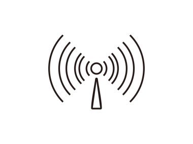 Yayın sinyali tasarımı, wi fi vektör çizimi, şeffaf arkaplanda izole