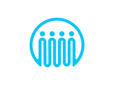 Minimalist insanlar, şeffaf arkaplanda izole edilmiş sembol tasarımı vektör illüstrasyonunu bağlarlar