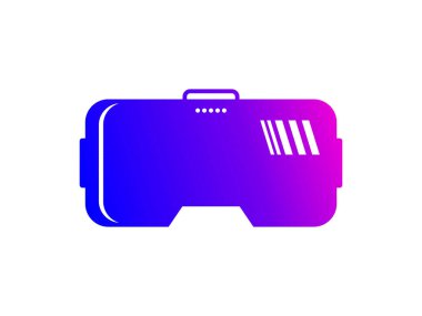 şeffaf arkaplanda izole edilmiş VR kulaklık sembolü tasarım vektörü çizimi