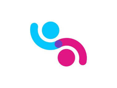 İnsanlar şeffaf arkaplanda izole edilmiş sembol tasarım vektörü illüstrasyonuna bağlanır