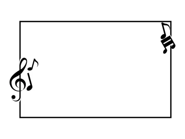 düzenlenebilir çerçeve ile üç tuşlu notalar sembol tasarım çizimi şeffaf arkaplan izole
