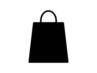 Düzenlenebilir vektör siluet alışveriş çantası sembol tasarımı çizimi şeffaf arkaplanda izole