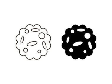 Düzenlenebilir beyaz kan hücresi sembolü çizimi şeffaf arkaplanda izole edildi