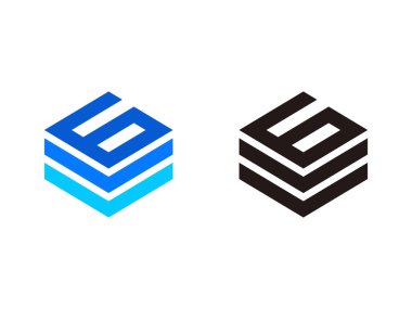 Baş harfleri G logosu, yüksek teknoloji sembolü, şeffaf arkaplanda izole edilmiş.