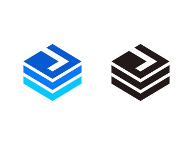 Baş harfleri J logosu, yüksek teknoloji sembolü, şeffaf arkaplanda izole edilmiş.