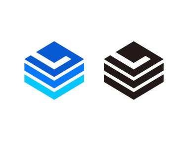 Baş harfler L logosu, yüksek teknoloji sembolü, şeffaf arkaplanda izole edilmiş.