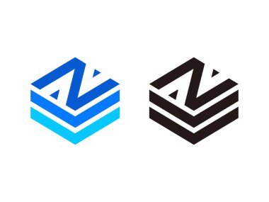 Baş harfleri N logosu, yüksek teknoloji sembolü, şeffaf arkaplanda izole edilmiş.