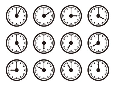 Şeffaf arkaplanda izole edilmiş zaman ve saat sembolü tasarımı çizimi