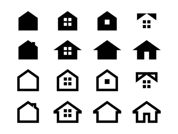 Koleksiyon, şeffaf arkaplanda izole edilmiş ev tasarımı illüstrasyonunu şekillendirir