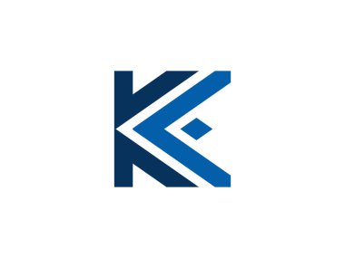 Şeffaf arkaplanda K monogram logo vektör çizimi sembolü