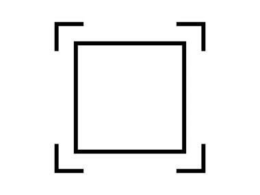 Şeffaf arkaplanda kare vektör çizimini tara