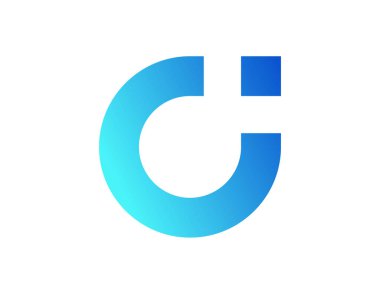 Şeffaf arkaplanda ci harfi tasarım vektörü çizimi