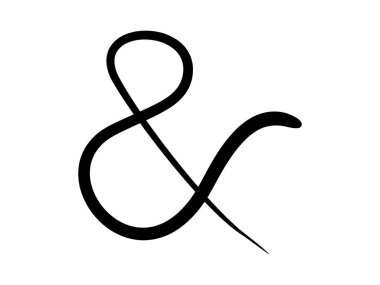 Saydam arkaplan üzerine tipografi betiği ve el çizimi vektör çizimi