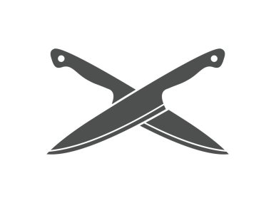 Kaşık, çatal, bıçak silueti tasarım sembolü, vektör, şeffaf arkaplanda izole edilmiş.