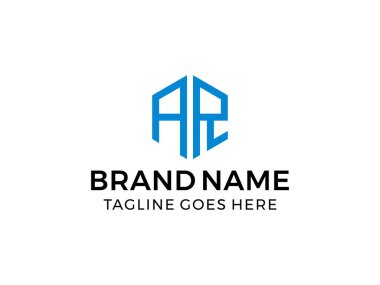 Düzenlenebilir vektör yaratıcı harf ar. Saydam arkaplanda izole edilmiş altıgen sembolü tasarım çizimi.