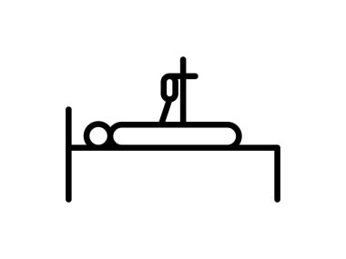 Düzenlenebilir vektör tıbbi kişiler hasta sembol tasarımı çizimi şeffaf arkaplanda izole