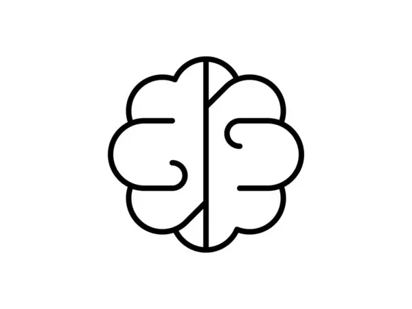 Düzenlenebilir vektör tıbbi insan Brian sembolü çizimi şeffaf arkaplanda izole edildi