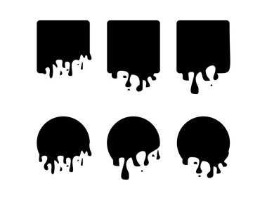 soyut mürekkep damlaları sembol tasarımı vektörü izole edilmiş şeffaf arkaplan